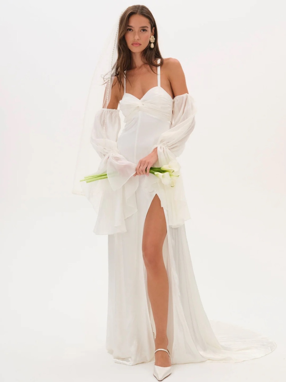 For Love And Lemons White Bridal Esme Gown